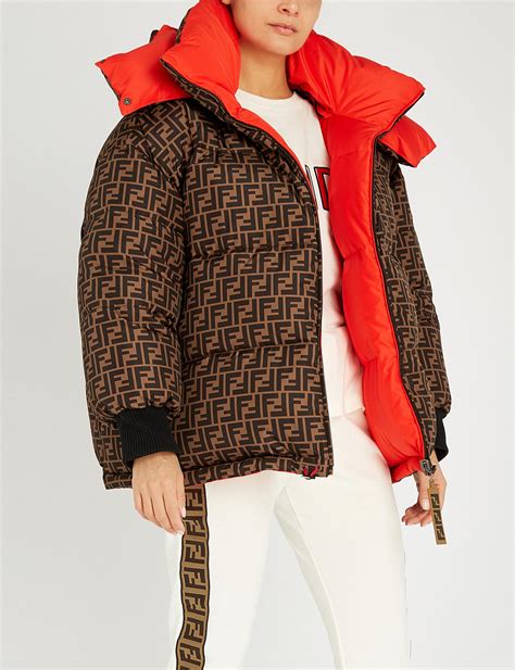 fendi puffer jacket red|Fendi puffer jacket reversible.